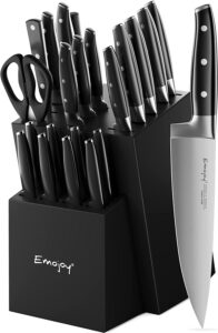 Emojoy 22-Piece Kitchen Knife Set with Block